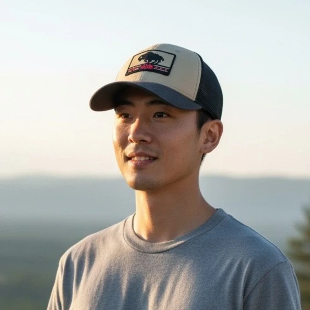 The North Face Buffalo‎ Patch Trucker Hat Tan Black Mesh Snapback Heritage Cap